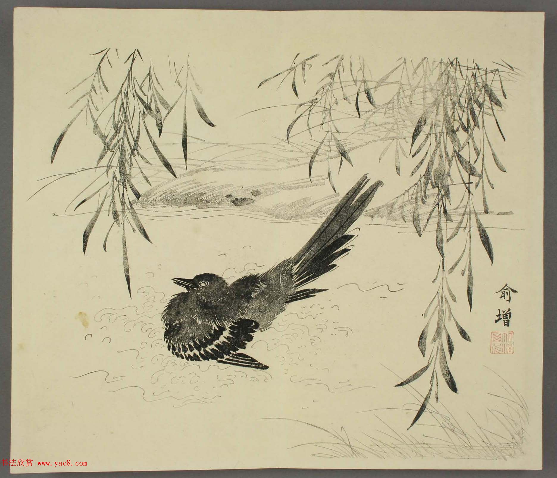 日本竹洞花鸟画欣赏《融斋画谱》