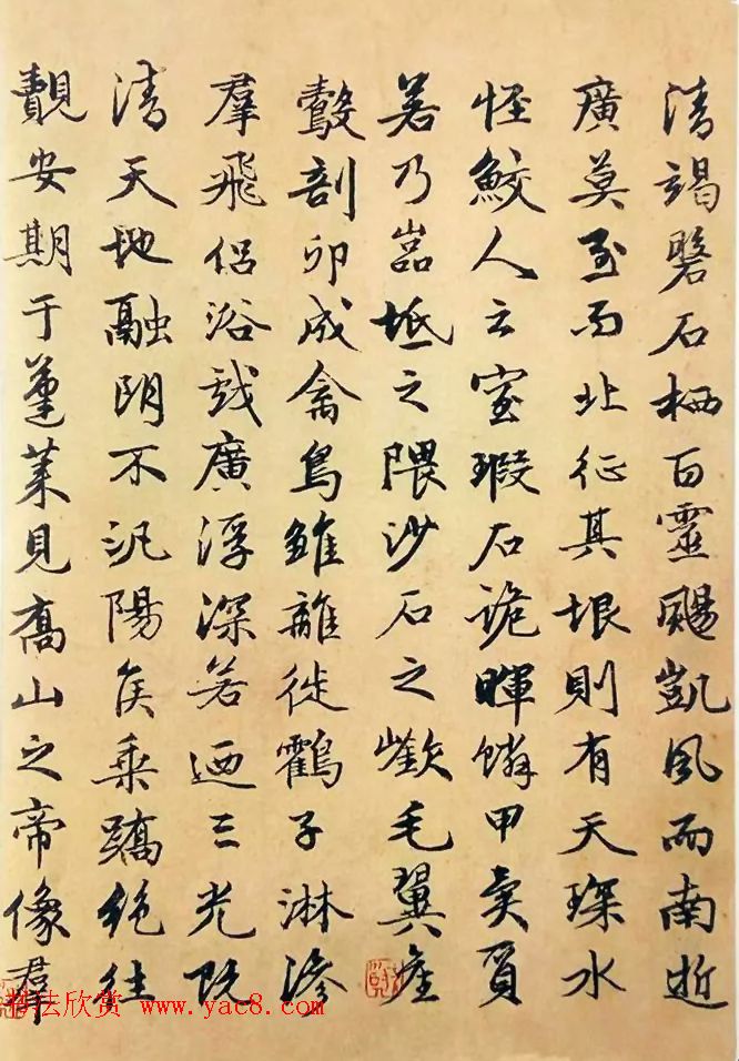 赵孟頫50岁行楷书法册页《海赋》两种